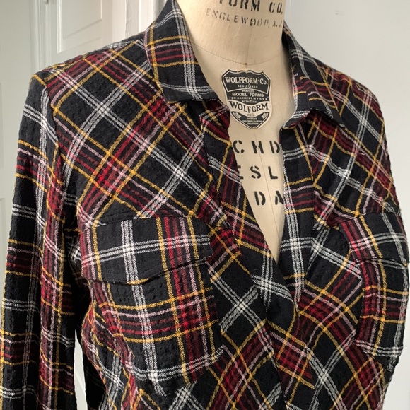 NWOT Splendid Surplice Plaid Top - Picture 3 of 5